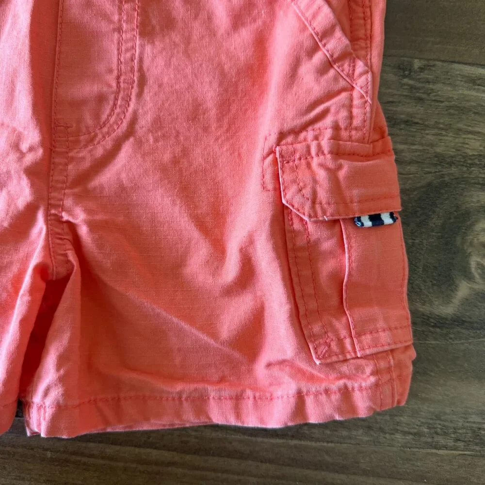 Vintage OshKosh B'gosh Neon Orange Shortalls Overalls in 2T 🧡